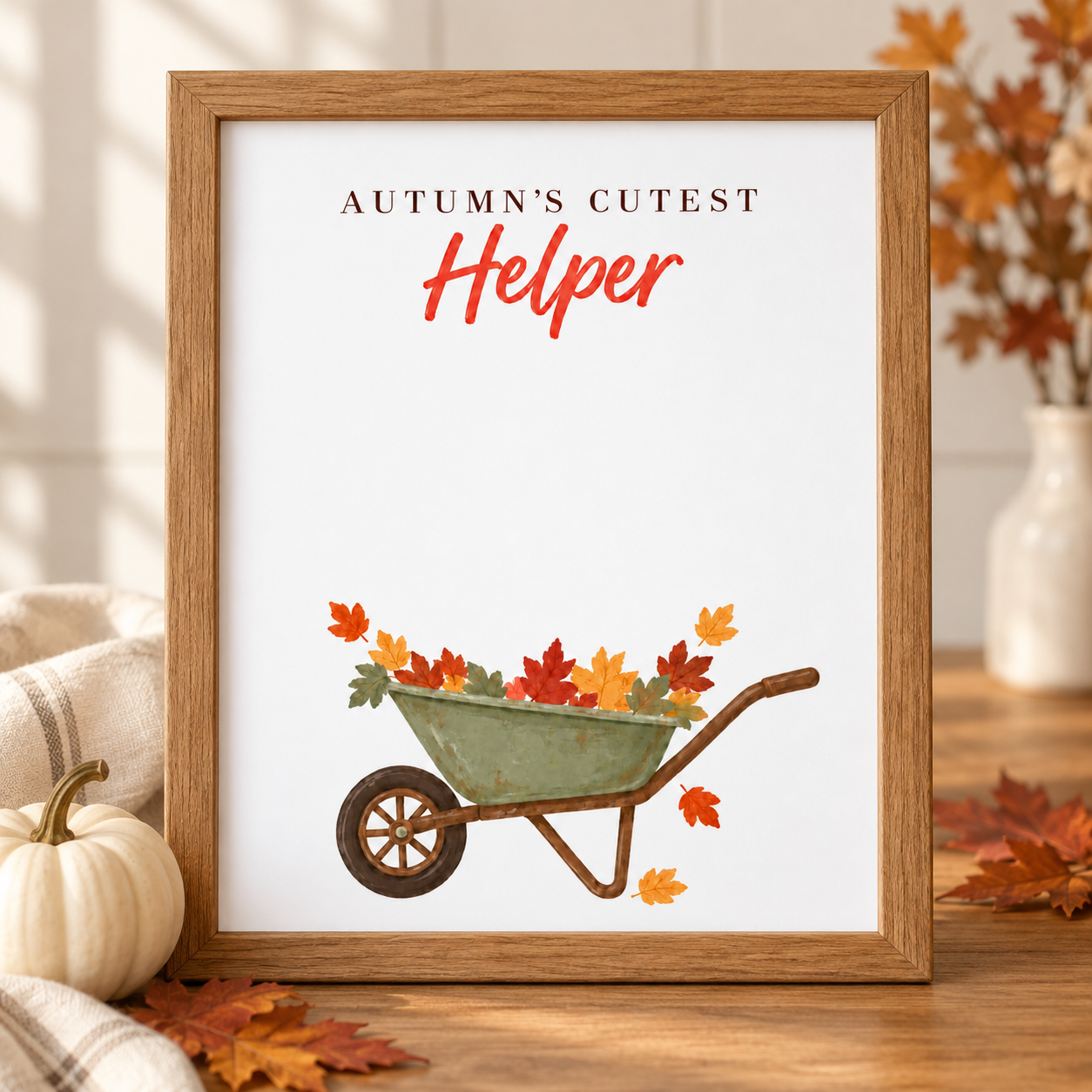 Autumn’s Cutest Helper Handprint Craft | Fall Keepsake Printable