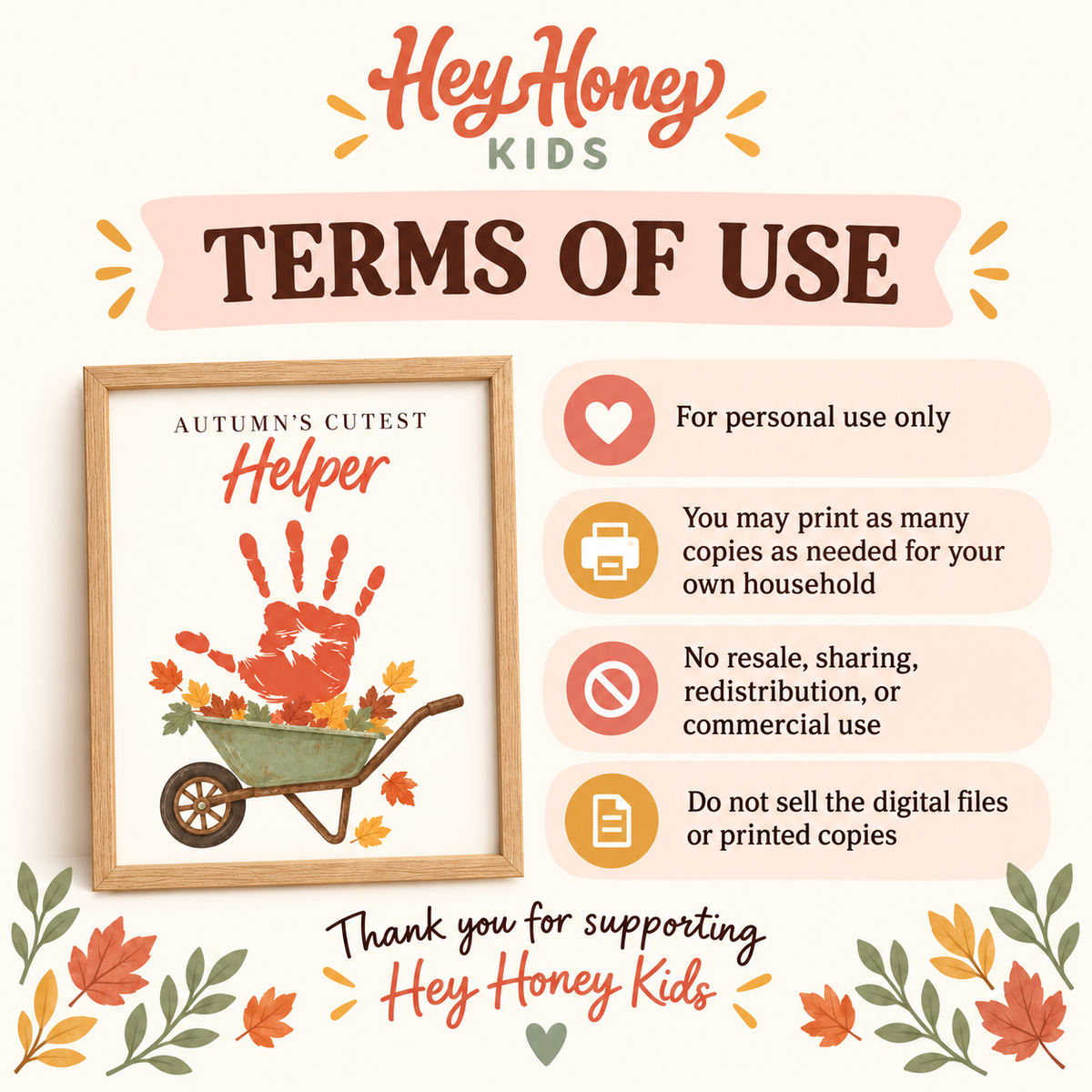 Autumn’s Cutest Helper Handprint Craft | Fall Keepsake Printable