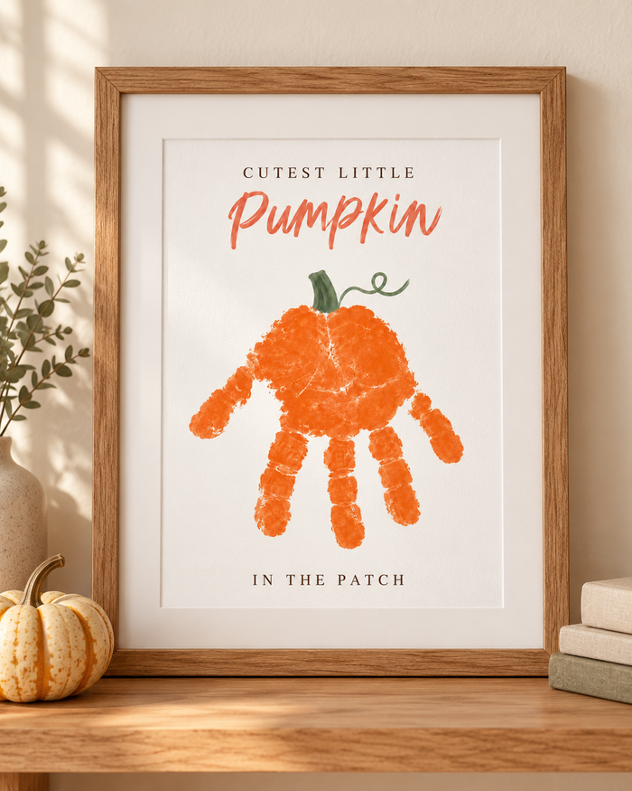Cutest Pumpkin Handprint Craft | Fall Keepsake Printable