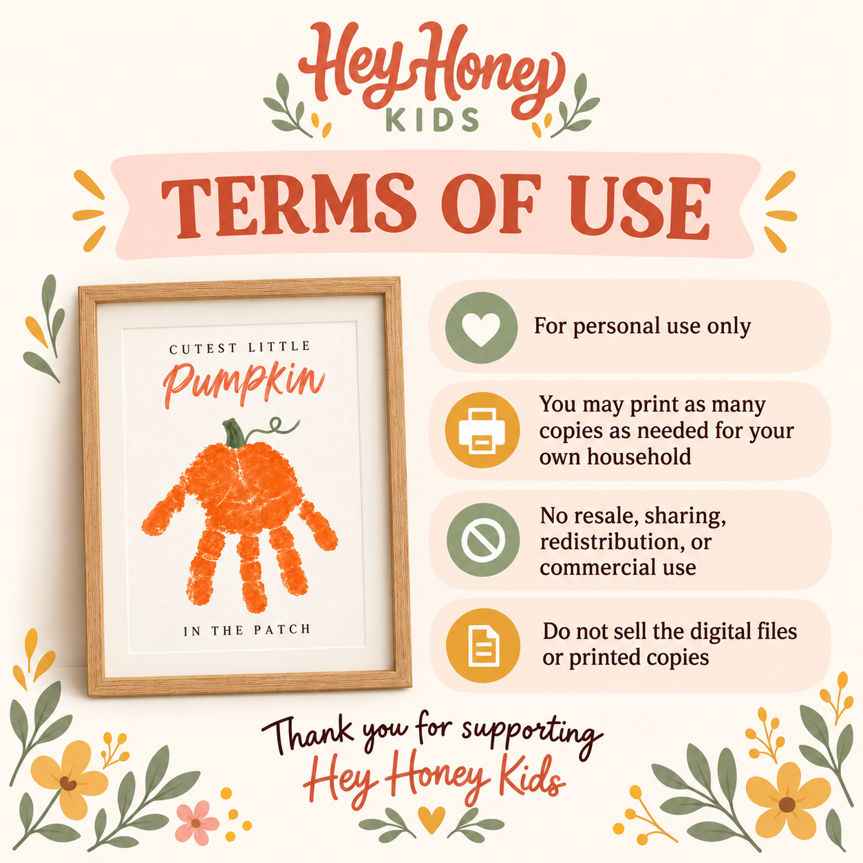 Cutest Pumpkin Handprint Craft | Fall Keepsake Printable
