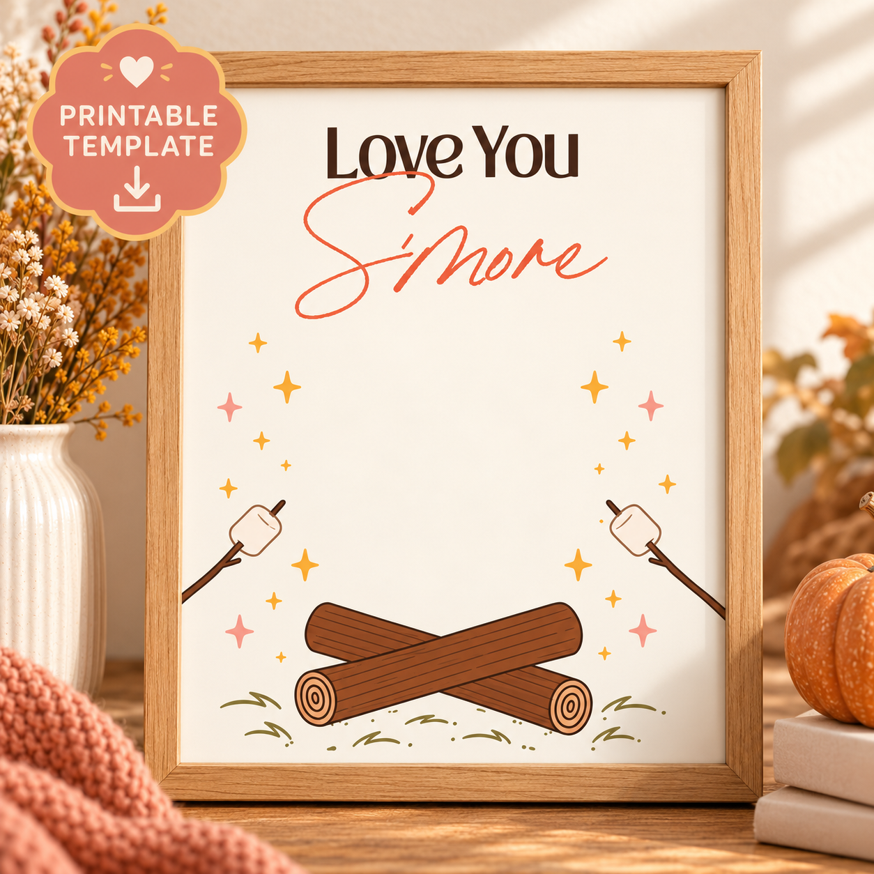 Love You S’more Handprint Craft | Fall Keepsake Printable