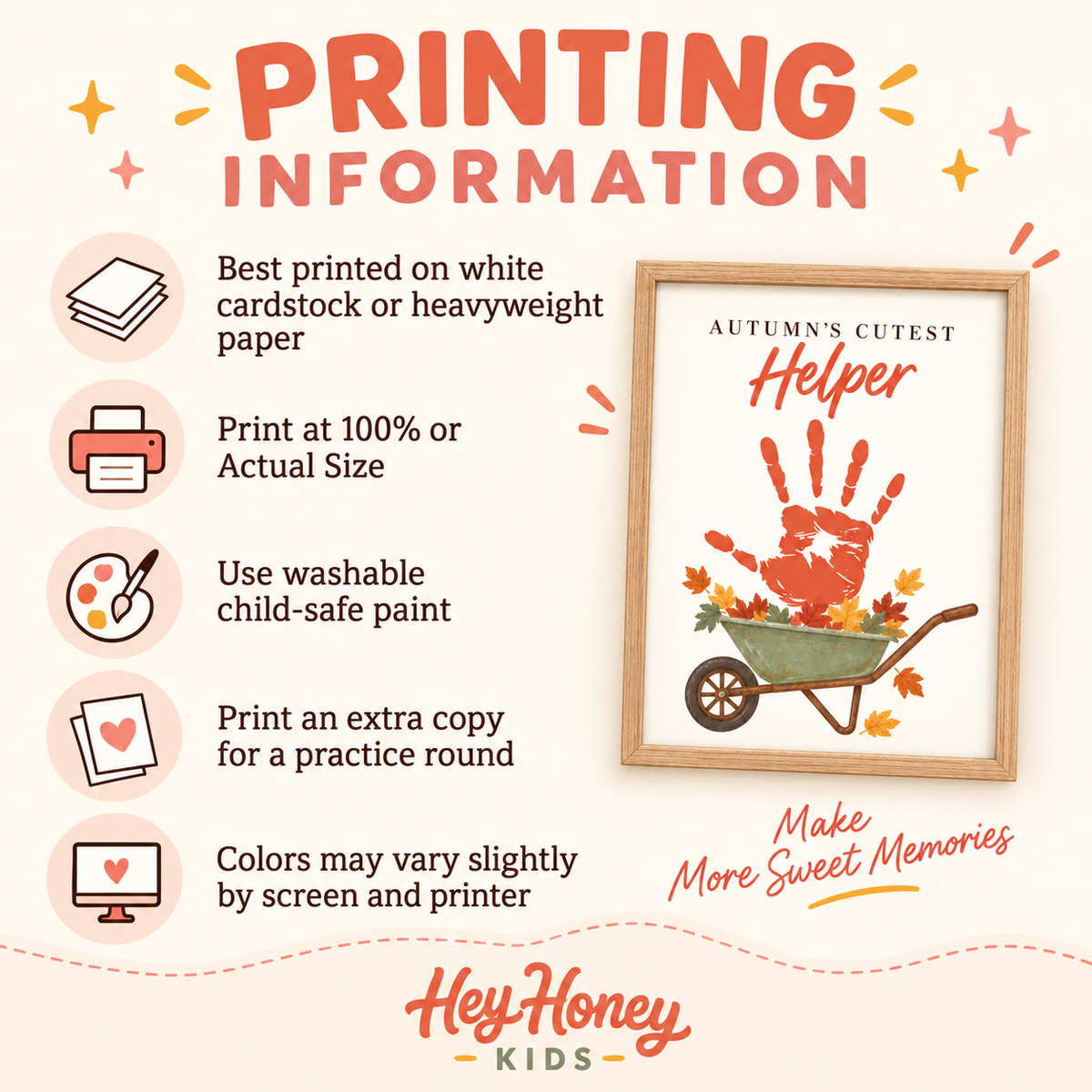 Autumn’s Cutest Helper Handprint Craft | Fall Keepsake Printable